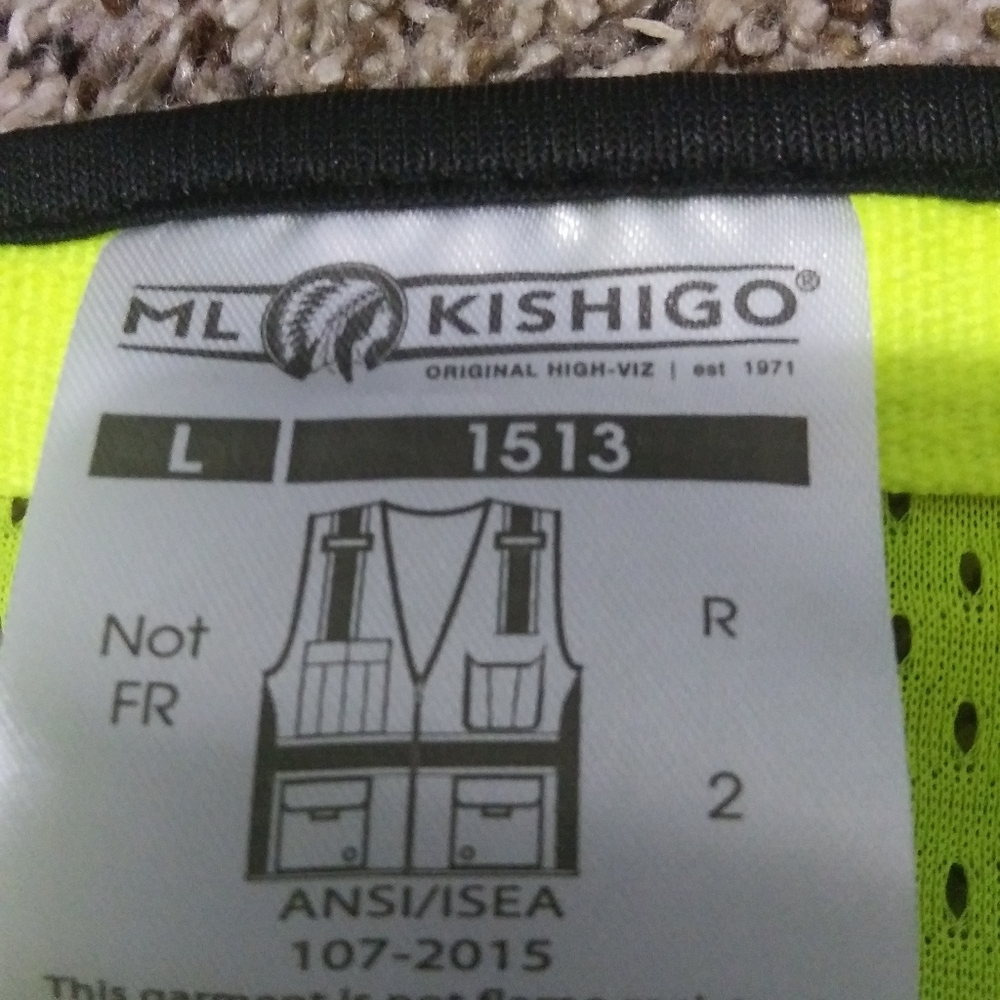 ML Kishigo Safety Vest size L - Picture 2 of 2
